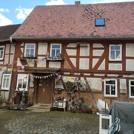 Cozy Attic Apartment In A Half-Timbered House アパート Nidda